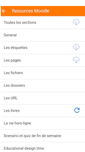 menu du cours